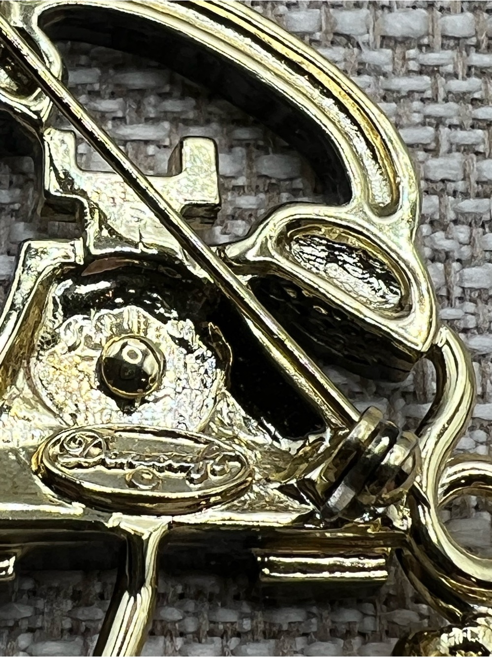 Black Crystals & Gold Vintage Telephone - Picture 4 of 7